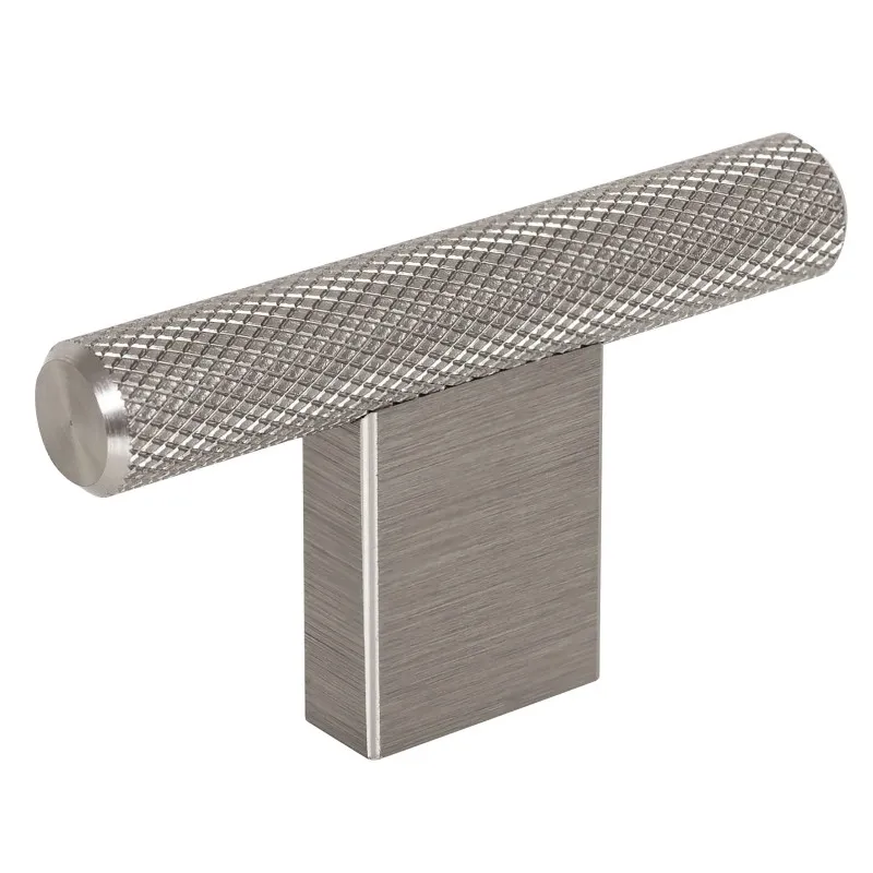 BOUTON GRAF FORME T ALU INOX BROSSE