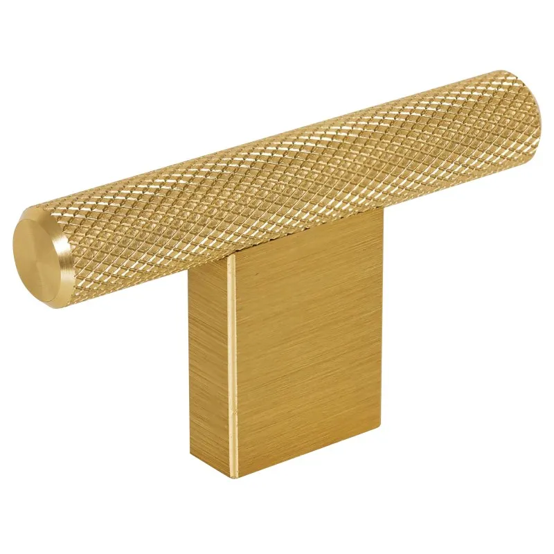 BOUTON GRAF FORME T ALU DORÉ FONCÉ BROSSE